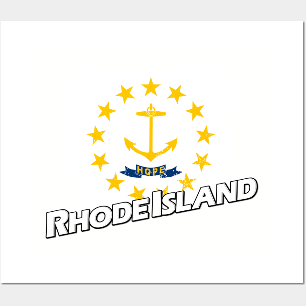 Rhode Island flag Wall Art by PVVD